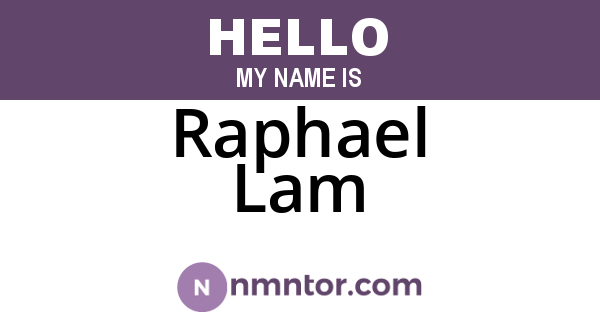 Raphael Lam