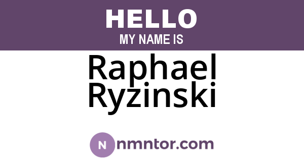 Raphael Ryzinski