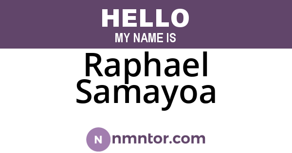 Raphael Samayoa