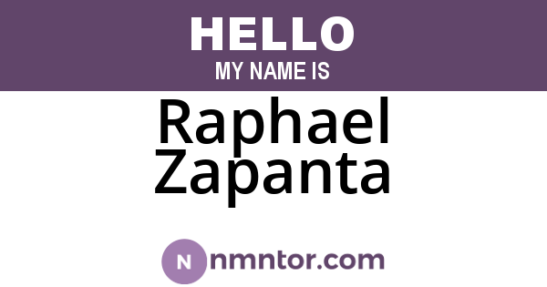 Raphael Zapanta