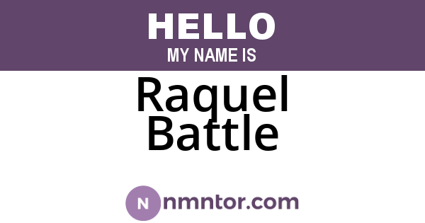 Raquel Battle