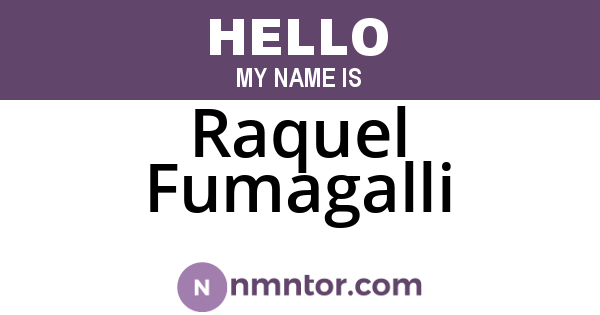 Raquel Fumagalli
