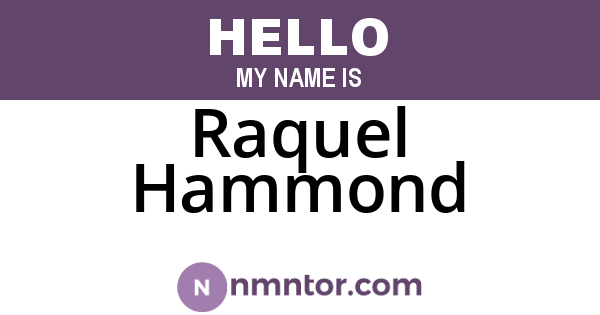 Raquel Hammond