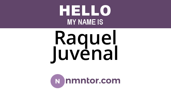 Raquel Juvenal