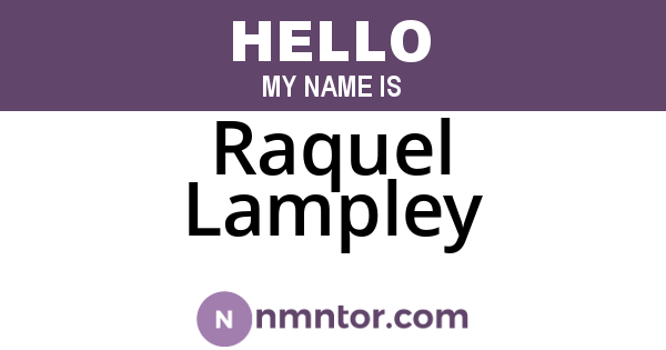 Raquel Lampley