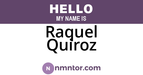 Raquel Quiroz