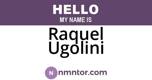Raquel Ugolini