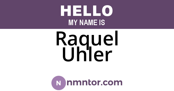 Raquel Uhler