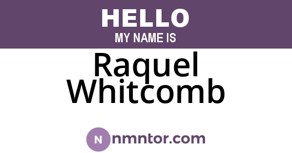 Raquel Whitcomb