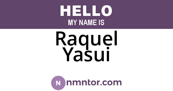 Raquel Yasui
