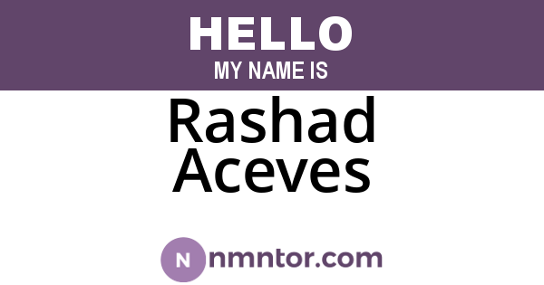 Rashad Aceves