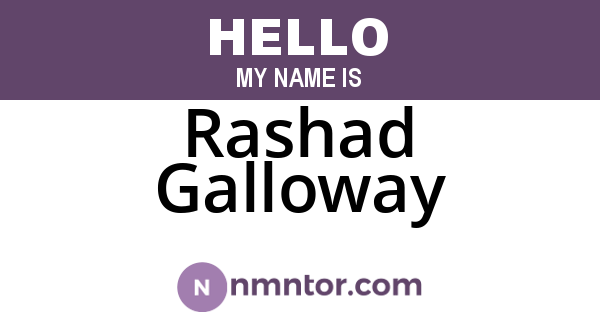Rashad Galloway