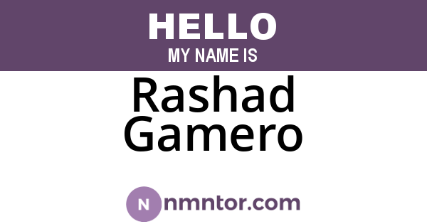 Rashad Gamero