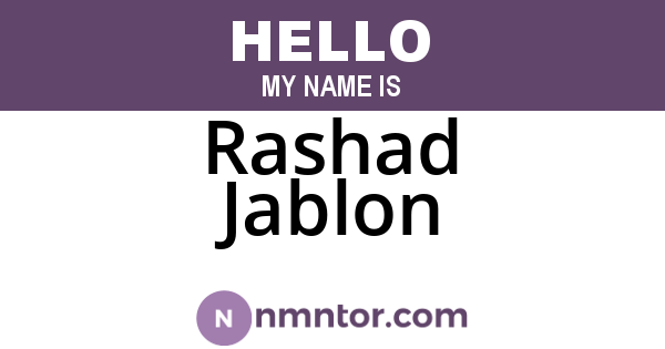 Rashad Jablon