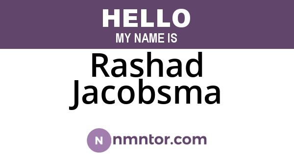 Rashad Jacobsma