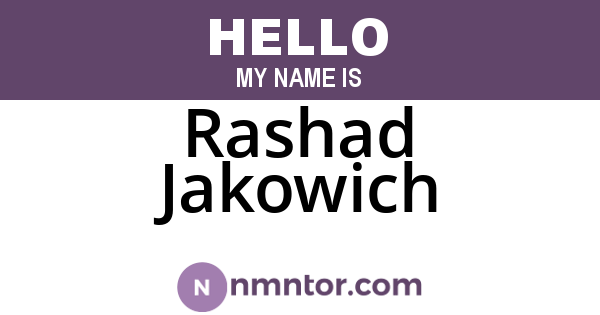 Rashad Jakowich