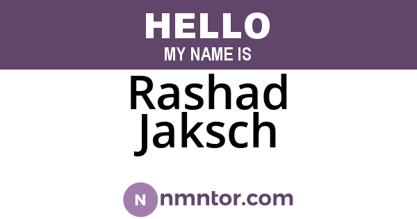 Rashad Jaksch