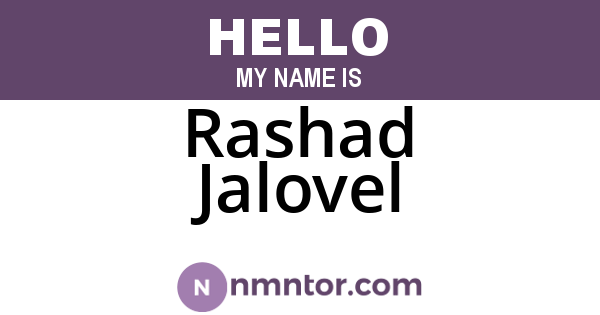 Rashad Jalovel