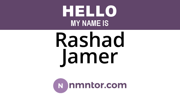 Rashad Jamer