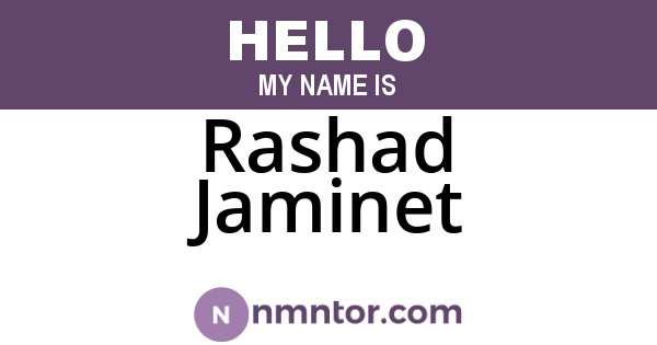 Rashad Jaminet