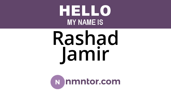 Rashad Jamir