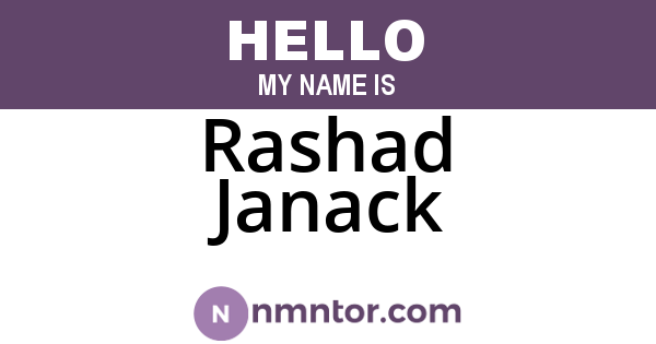 Rashad Janack