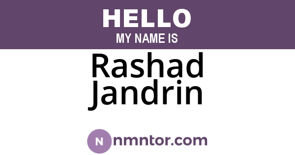 Rashad Jandrin