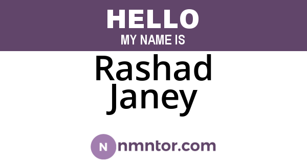 Rashad Janey