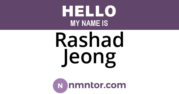 Rashad Jeong