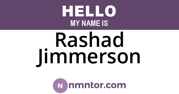 Rashad Jimmerson