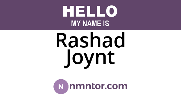 Rashad Joynt