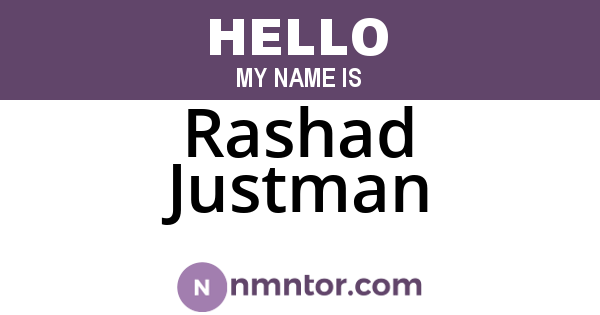 Rashad Justman