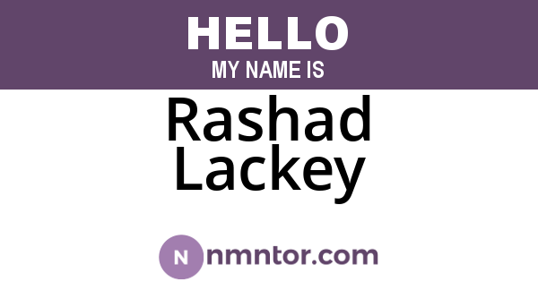 Rashad Lackey