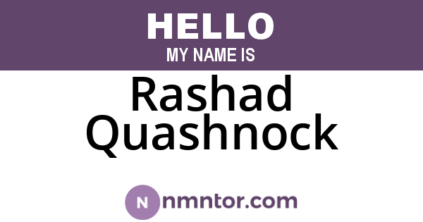 Rashad Quashnock