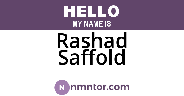 Rashad Saffold