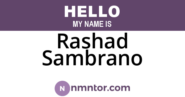 Rashad Sambrano