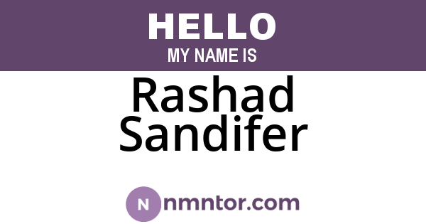 Rashad Sandifer