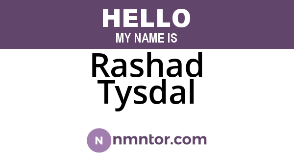 Rashad Tysdal