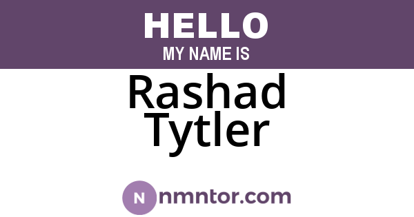Rashad Tytler