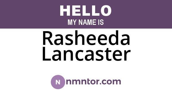 Rasheeda Lancaster