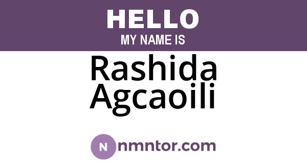 Rashida Agcaoili