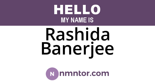 Rashida Banerjee