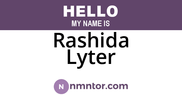 Rashida Lyter