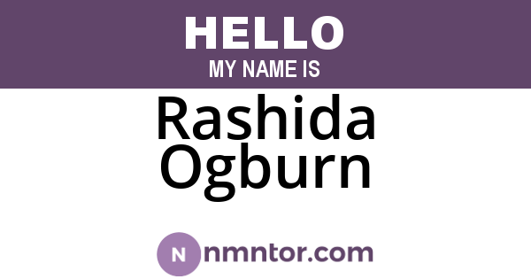 Rashida Ogburn