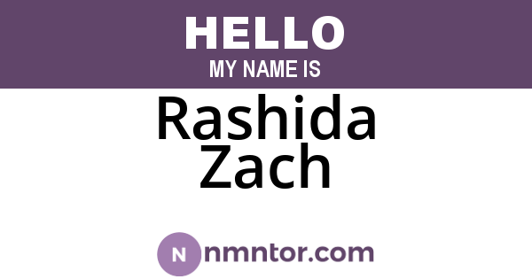 Rashida Zach