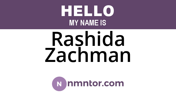 Rashida Zachman