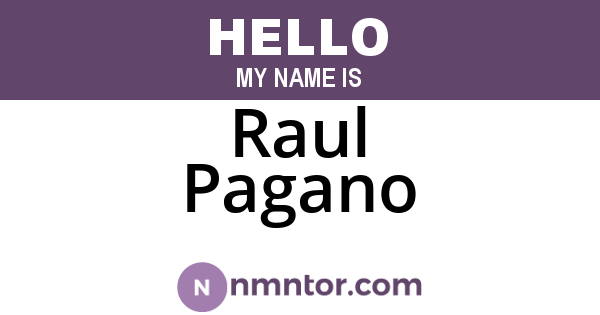 Raul Pagano
