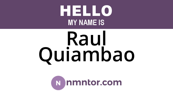Raul Quiambao