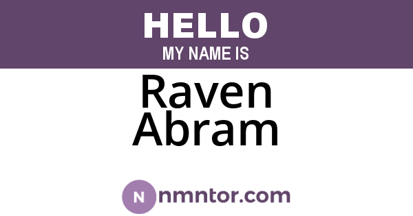 Raven Abram