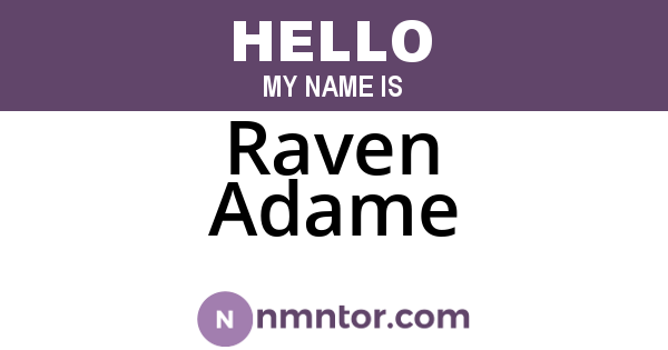 Raven Adame